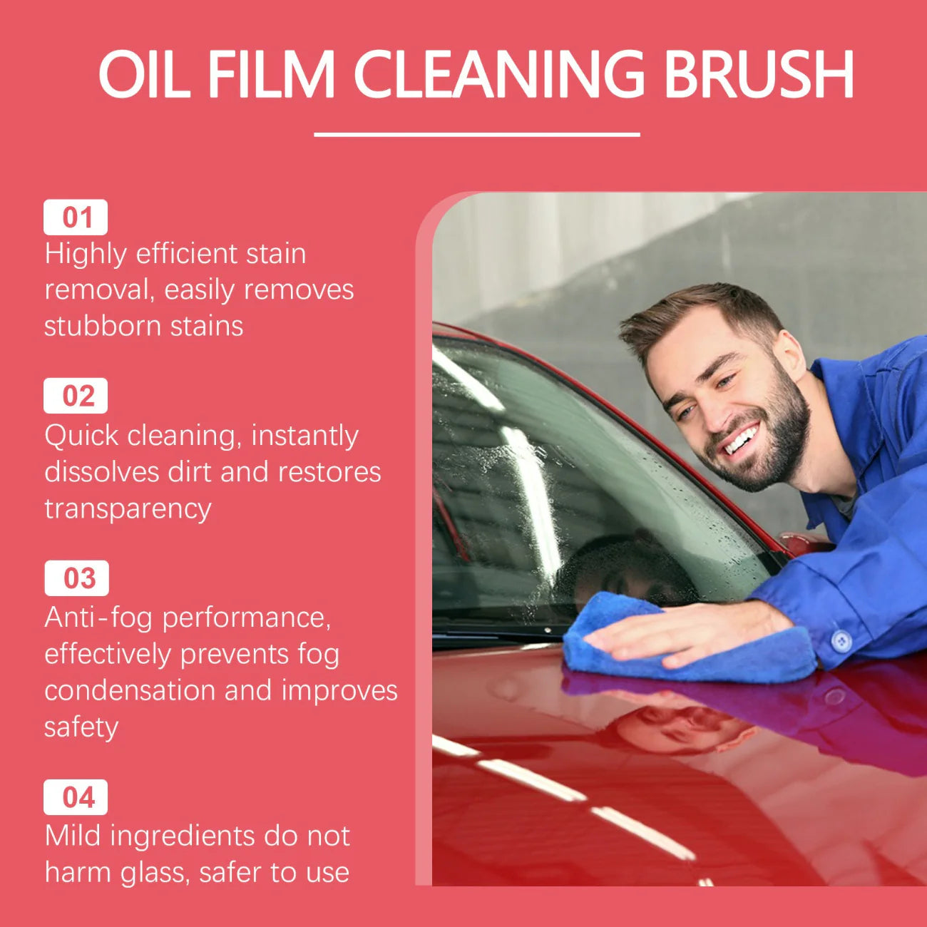 Car Glass Polishing Compound Windshield Cleaner Glass Oil Film Remover