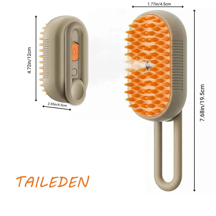 TAILEDEN 3 in 1 Steam Brush, Comb and Pet Hair Remover